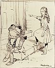 Arthur Rackham Alice And The Frog Footman painting
